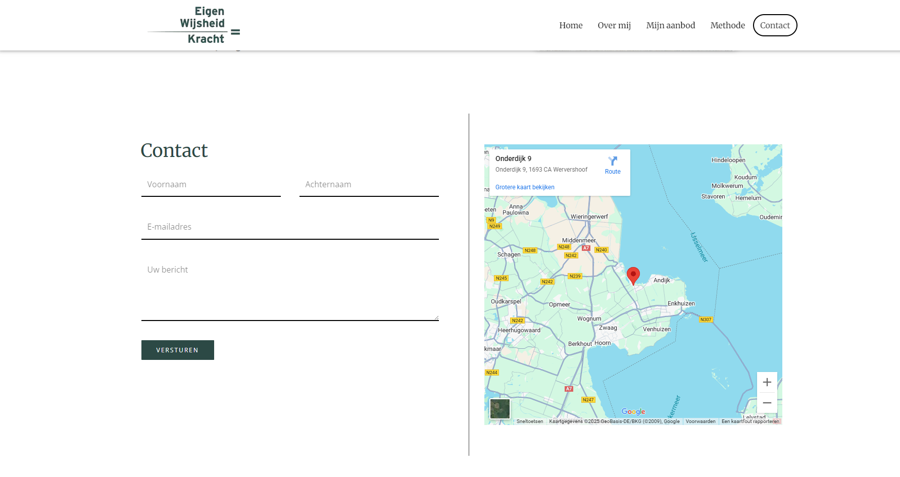 Nieuwe contactpagina